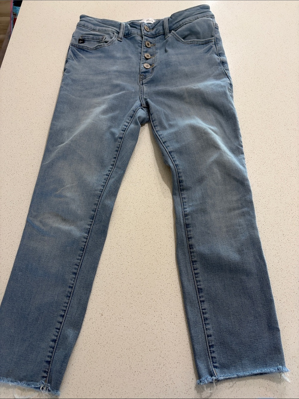 KanCan Light Blue Straight Leg Button-Fly Jeans